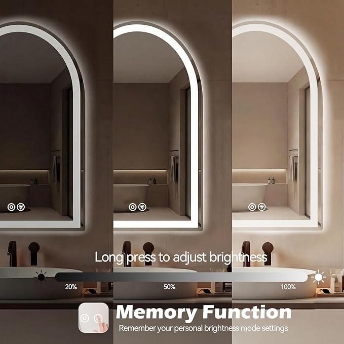 NEWBULIG Wall Mirror, Bathroom Mirror for Over Sink, Matte Metal Framed Vanity Mirror, Wall Decor for Bedroom, Tempered Glass