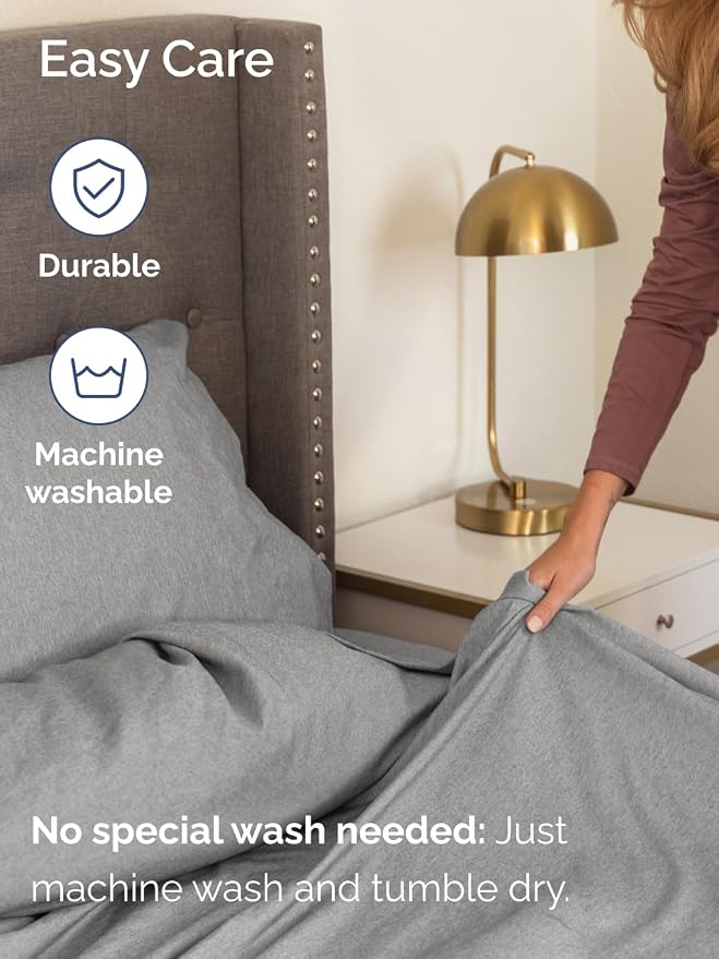 Extra Deep Queen Sheet Set - 6 Piece Breathable and Cooling Sheets - Hotel Luxury Bedding for Women, Men, Kids & Teens - Easy Secure Fit - Soft and Wrinkle Free - Extra Deep Pockets - Heathered Grey