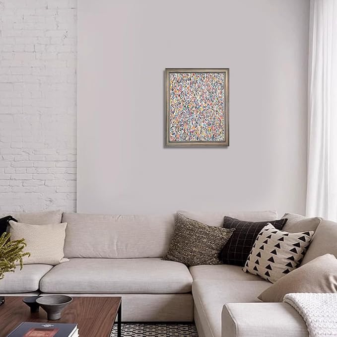 Vintage Framed Colorful Abstract Wall Art Banksy Painting Artwork Graffiti Canvas Print Poster Pictures for Bedroom Living Room Bahtroom Home Office Decor