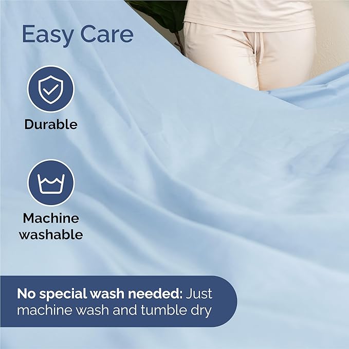 King Size 4 Piece Sheet Set - Comfy Breathable & Cooling Sheets - Hotel Luxury Bed Sheets for Women & Men - Deep Pockets, Easy-Fit, Soft and Wrinkle Free Sheets - Light Blue Oeko-Tex Bed Sheet Set