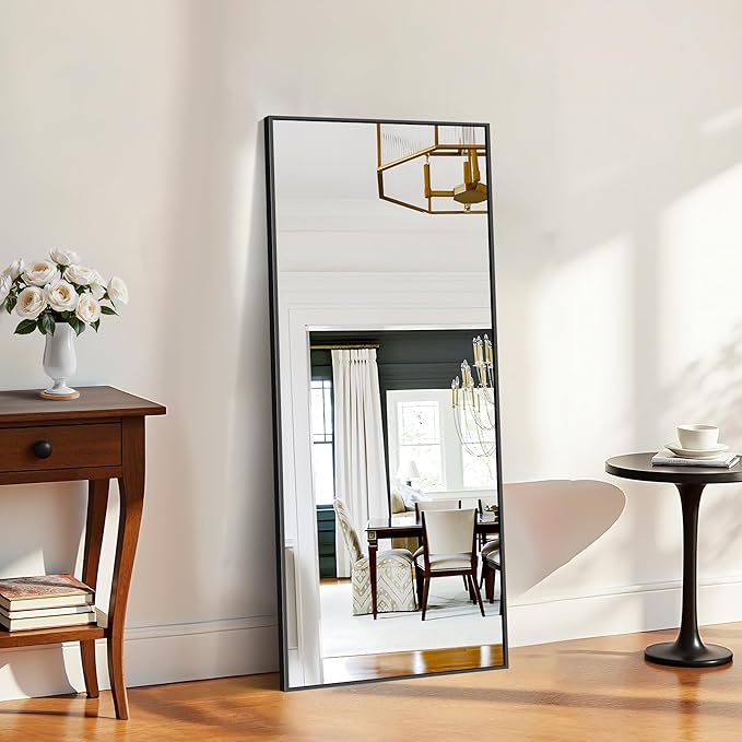 KOCUUY Black Bathroom Mirrors, 60"x24" Large Rectangle Mirrors for Bathroom Sink, Oversized Wall Mirror Black Metal Framed Decor for Living Room, Farmhouse, Entryway, Hang Horizontal/Vertical