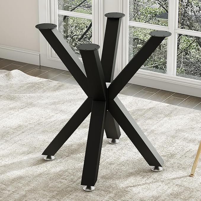 Modern Table Base 28" Metal Coffee Table Legs with Suction Cups, Desk Base for Marble,Glass,Wood Top, Set of 4 Furniture Legs for Home,Kitchen,DIY Bench Legs End Table