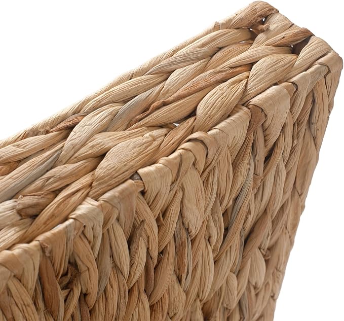 Water Hyacinth Letter Tray, Wicker Desk Tray, Woven Desk Organizer, A4 Paper, Document, File, Mail, Magazine Storage Basket for Office, Classroom, Home Desktop