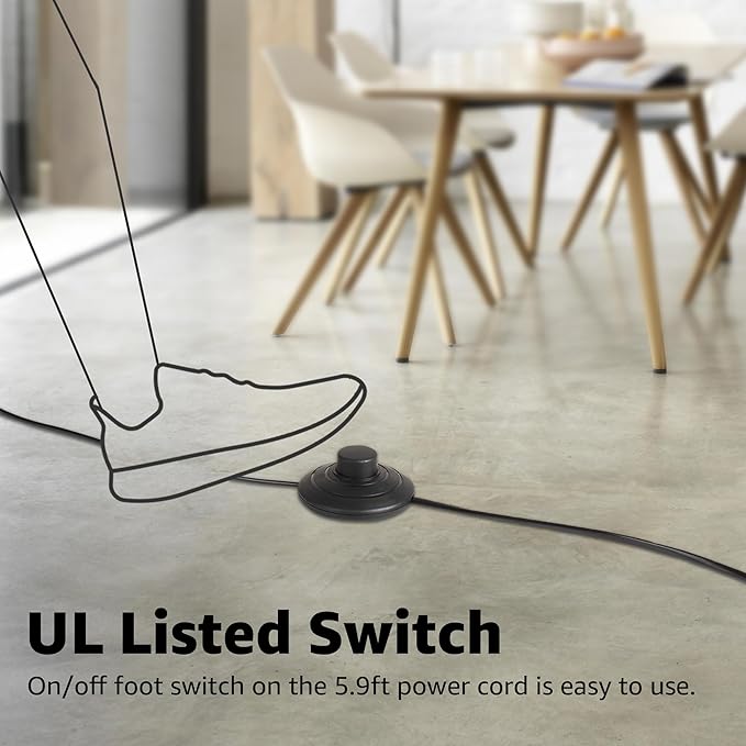 SUNVIE 2 Pack Uplighting Indoor Floor Can Light, Uplights Indoor Floor Up Lighting Indoors with 2700K GU10 Bulbs 5W Up Lights Indoor for Home Plant Tree, 5.9 FT UL Listed Plug Cord &Foot Switch