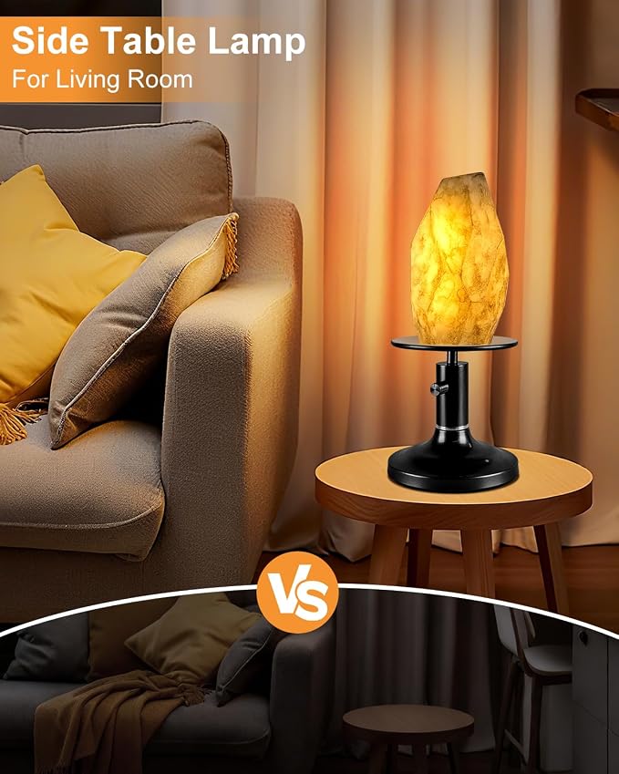 Lightdot Table Lamp for Bedroom Mid Century Modern Black Small Desk Lamp Dimmable 3000K Warmwhite Nightstands Lamp Beside Table Lamp for Living Room Home Office