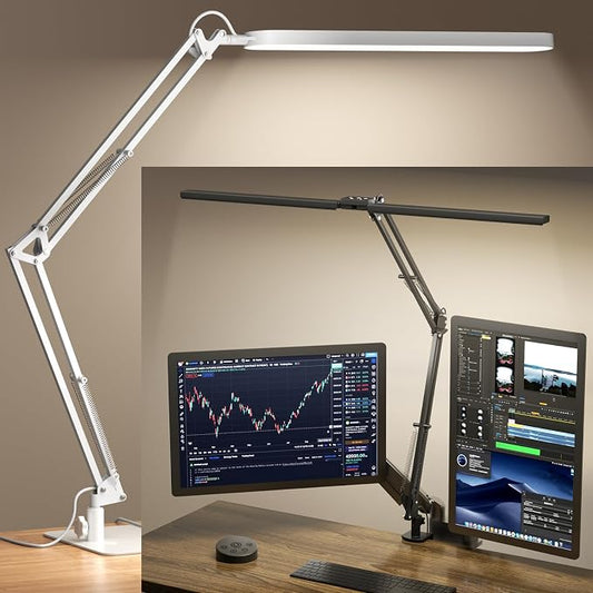 SKYLEO Desk Lamp - LED Desk Light - 5 Color Modes X 11 Brightness Levels, Timmer & Memory Function, Eye Caring, Easy Installation
