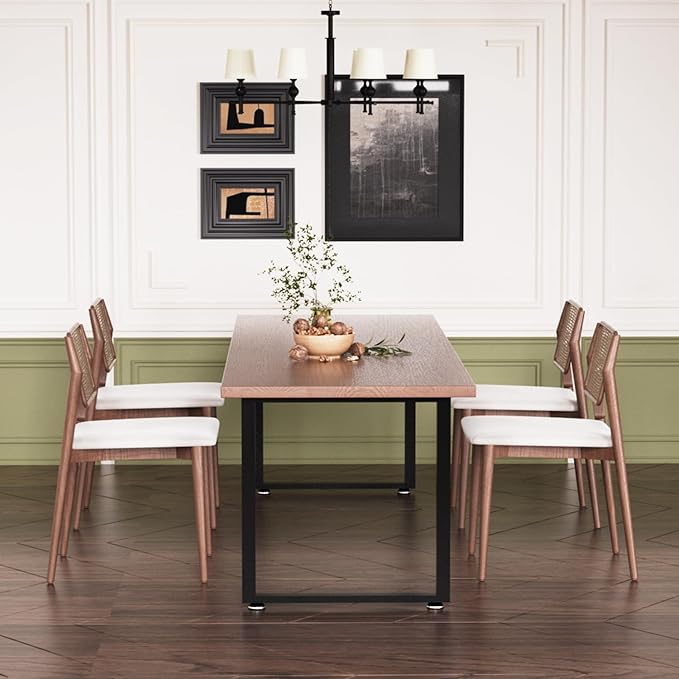 Metal Table Legs 30" Height 24" Wide Duty Desk Legs Dining Table Legs Black Metal Coffee Table Legs with Adjustable Feet Pads, Black, Set of 2