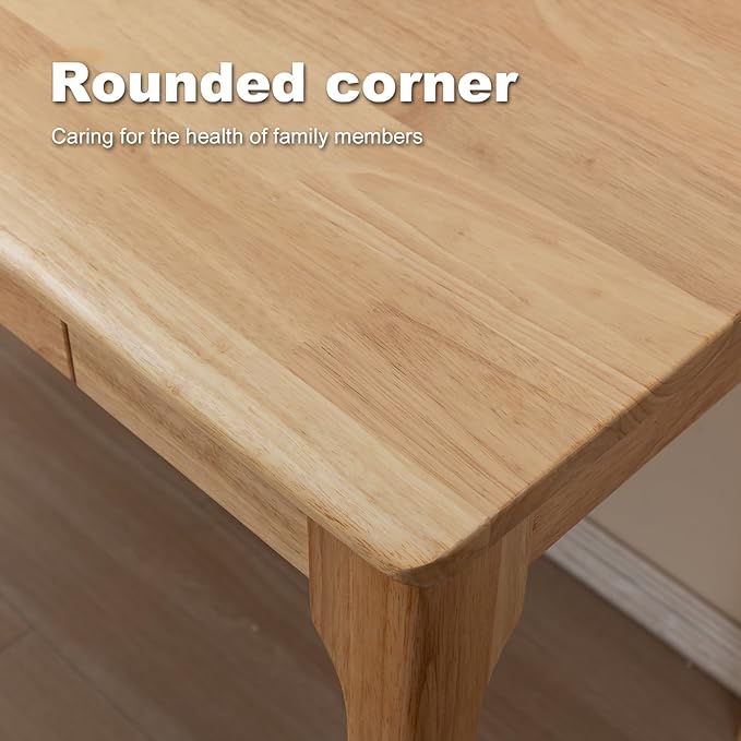 Solid Wood Desk, Gaming Study Home Office Desks for Work, Student PC Desk for Bedroom, Small Computer Desk for Small Spaces, Easy to Assemble (Wood Color, 31inch)