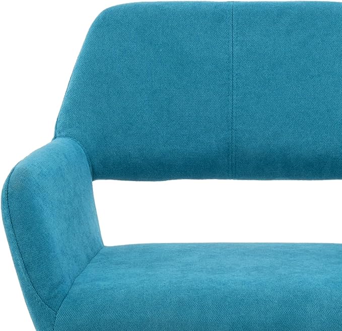 Mid Century Modern Dining Chairs Set of 2 & 4 & 6 Comfy Accent Chair Upholstered Kitchen Dining Living Room Chairs for Bedrooms Waiting Room Home Arm Desk Chair No Wheels (Teal, 2)