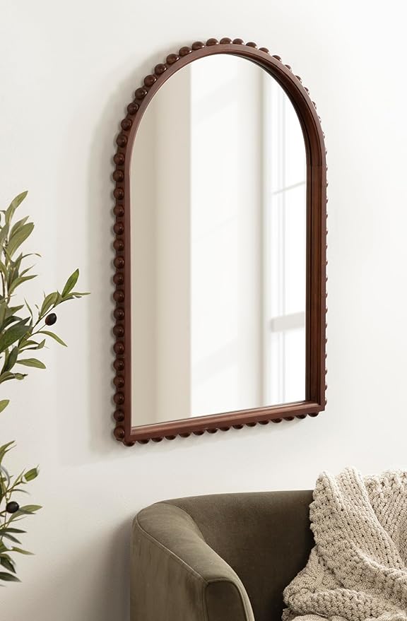 Kate and Laurel Beadbrook Modern Beaded Arched Mirror