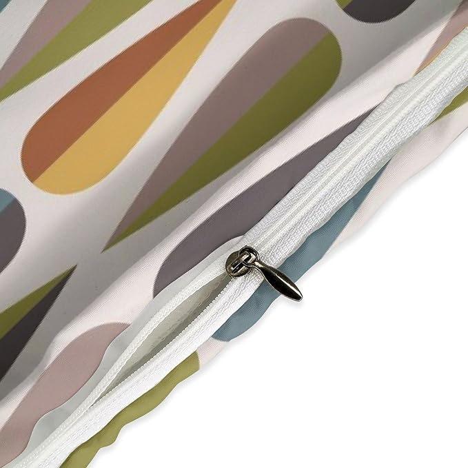 Mid Century Bedding Set,Modern Colorful bstract Geometric Drop Shapes Retro 1950s 1960s Geometry Pattern Comforter Set with Pillowcase for Bedroom Bed Decor,Full 79"x90"
