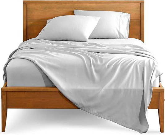 Bare Home California King Sheet Set - 1800 Ultra-Soft Microfiber Cal King Bed Sheets - Double Brushed - Deep Pockets - Easy Fit - 4 Piece Set - Bed Sheets (California King, Cloud Grey)