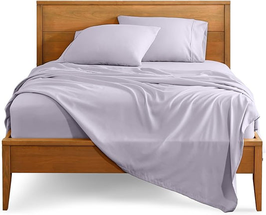 Bare Home California King Sheet Set - 1800 Ultra-Soft Microfiber Cal King Bed Sheets - Double Brushed - Deep Pockets - Easy Fit - 4 Piece Set - Bed Sheets (California King, Light Lavender)