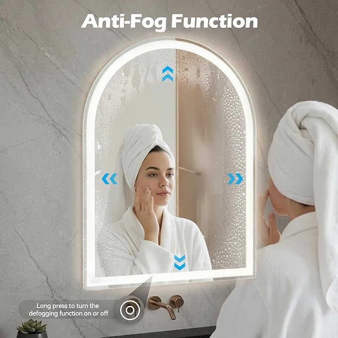 NEWBULIG Wall Mirror, Bathroom Mirror for Over Sink, Matte Metal Framed Vanity Mirror, Wall Decor for Bedroom, Tempered Glass