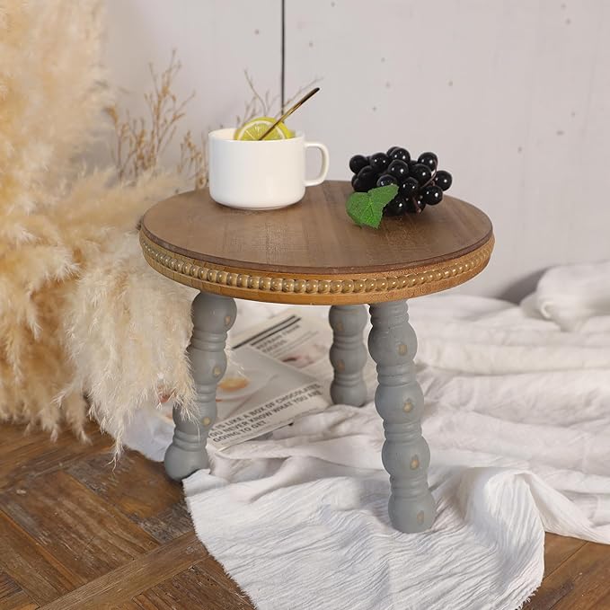 dwellington Wood Morden Farmhouse Plant Stand, 11.8 x 9.4 inches Wooden Rustic Indoor Decorative Display