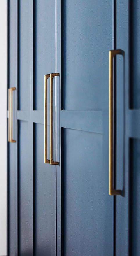 Goo-Ki Antique Brass Cabinet Pulls with 10''(256mm) Hole Centers, Retro Style Zinc Alloy Cabinet Handles for Dresser,Wardrobe,Cupboard- 6 Pack