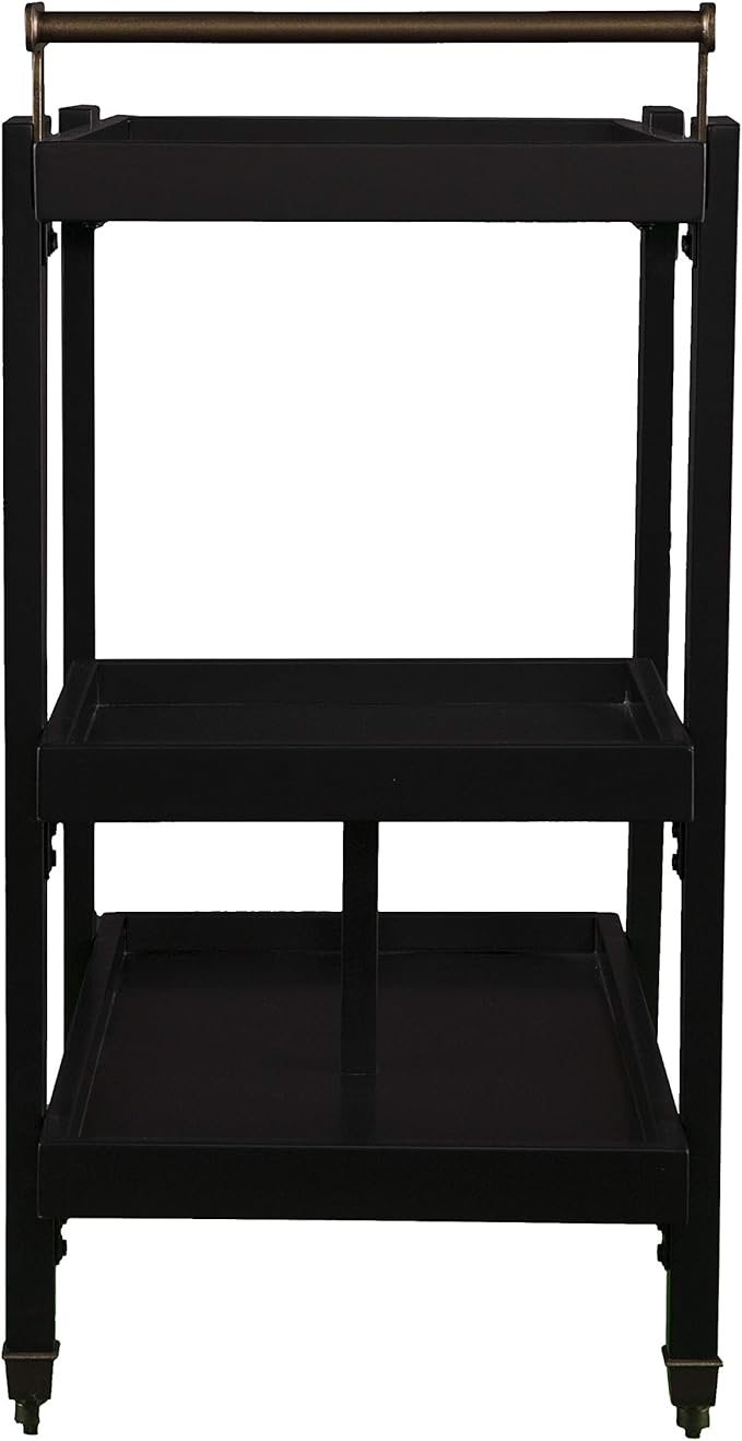 Holly & Martin Zhori Midcentury Modern Bar Cart, Black