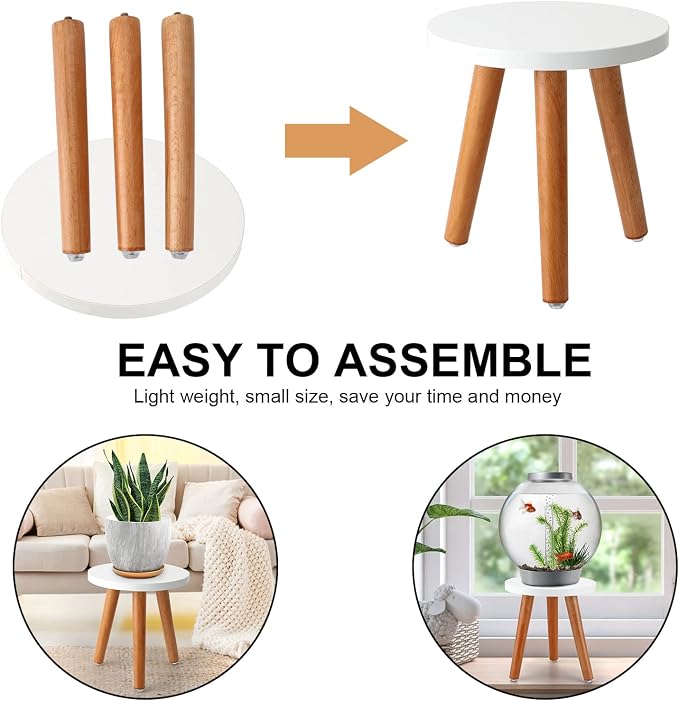 MINGZHE Wood Plant Stand Indoor, Mid Century Modern Planter, Wood Flower Pot Stand, Tall Holder Plant Stands for Indoor Boho Rustic Wooden Stool for Plant Pot Holder(A1)