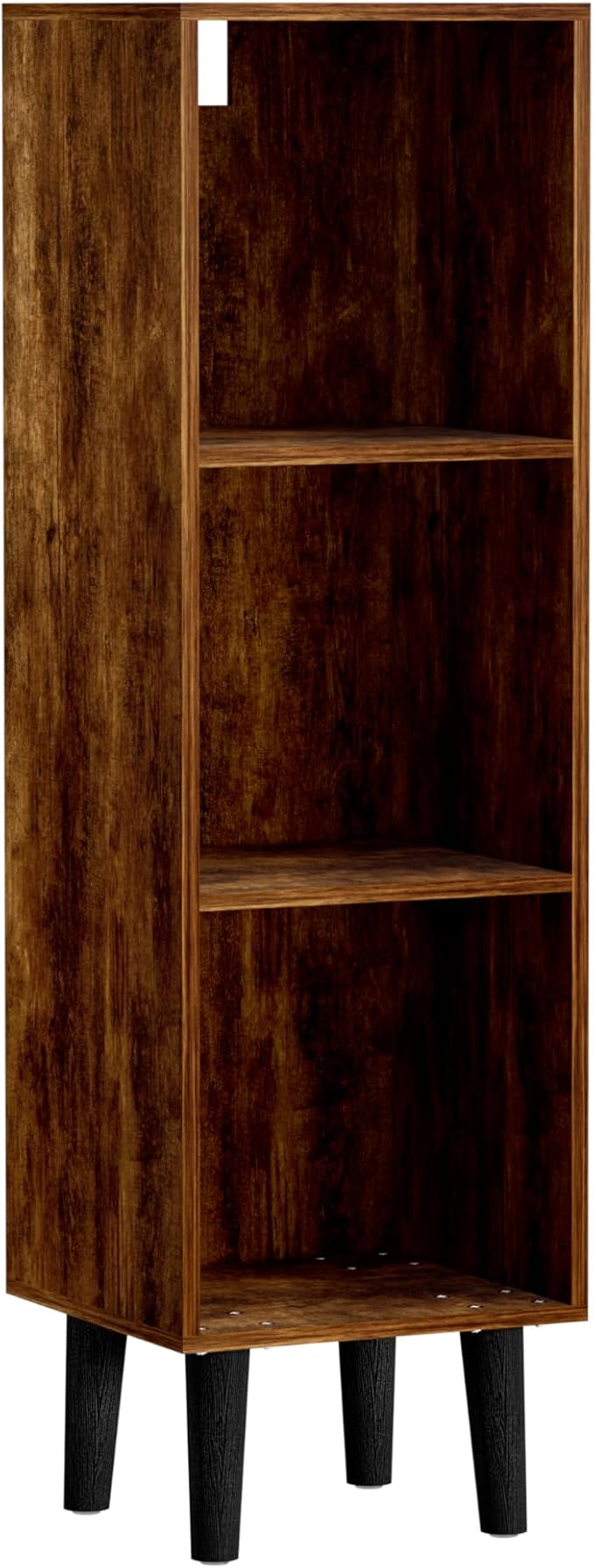 3 Cube Bookcase, Wooden Book Shelf Cube Storage Organizer with Legs, 3 Tier Bookshelf Freestanding Open Shelves for Bedroom, Living Room, Home Office (Brown, 3 Cube)