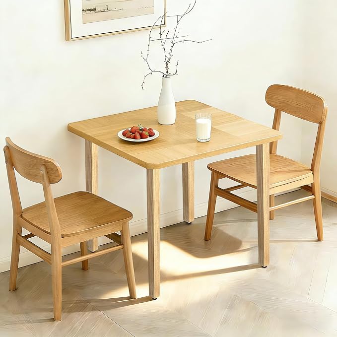 QLLY 28 inch Square Wooden Table Legs, Solid Wood Desk Legs, Wood Furniture Legs, Set of 4, Easy to Install - Perfect for DIY Dining Tables, Coffee Tables, and Benches (Natural, 28 inch)
