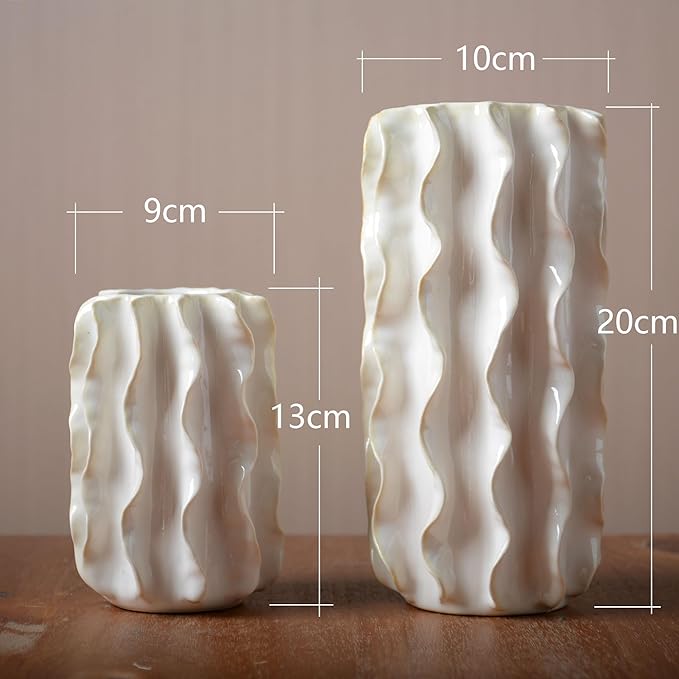 SEINHIJO Ceramic Flower Vase Ocean Figurine Decor Modern Sculpture Statue Home Gifts Tabletop Arts Crafts 8.0inch