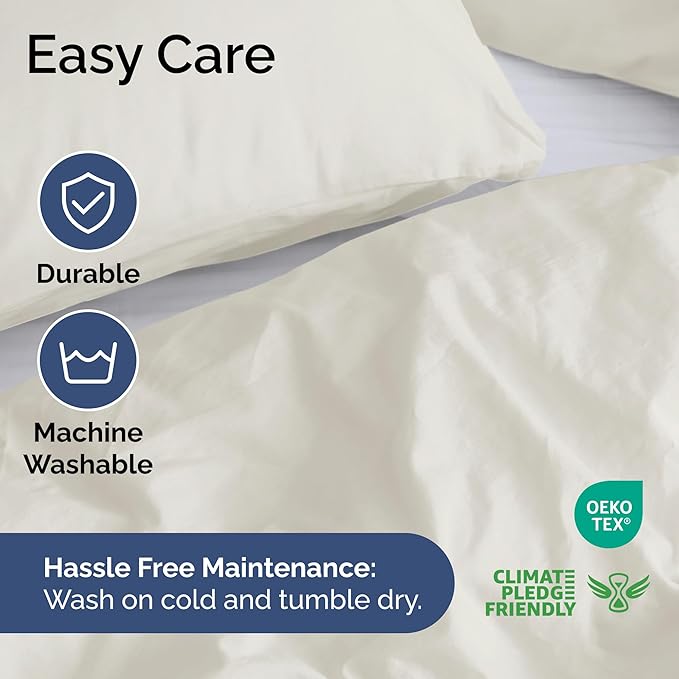Duvet Cover King Size - Extra Soft King Size Duvet Cover - Lightweight, Breathable & Cozy - Easy Care & Fade Free with Zipper Closures & Ties - 104" x 90" Inches - (Ivory) Comforter Not Included