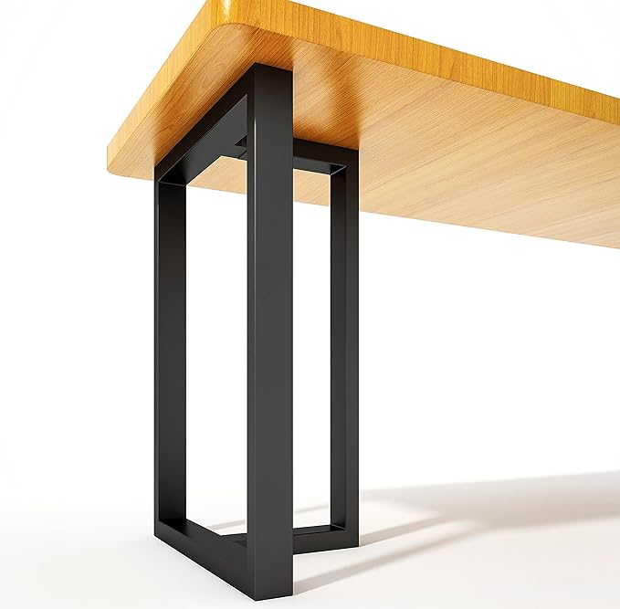 Metal Table Legs Bench Legs,Table Legs Replacement Heavy Duty Square Tube Desk Legs Furniture Legs for Coffee Table, Dining Table,Side Table (28"X 17.7", T-Shape)