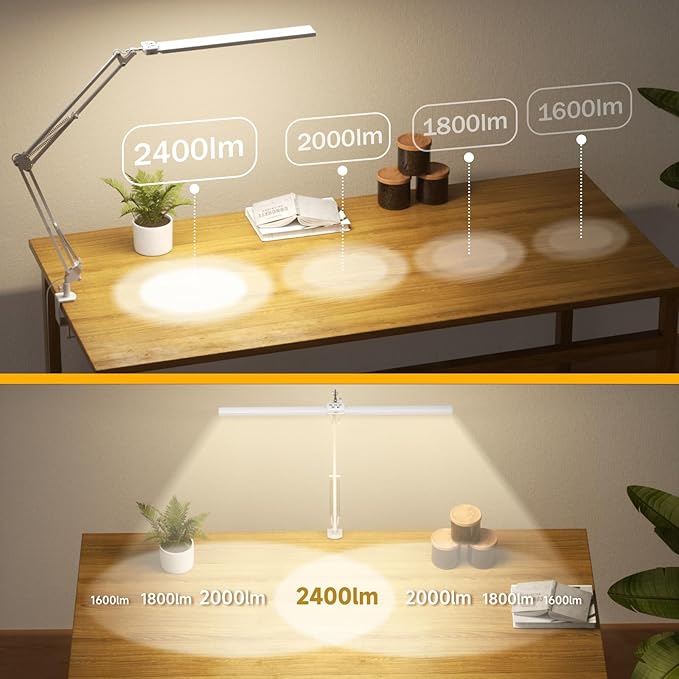SKYLEO Desk Lamp - LED Desk Light - 5 Color Modes X 11 Brightness Levels, Timmer & Memory Function, Eye Caring, Easy Installation