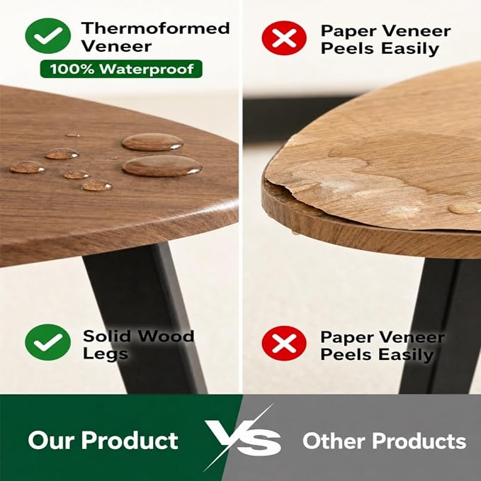 Nesting Coffee Table Set of 2-Mid Century Modern Wooden Coffee Table,Guitar Pick Stacking Tables with Solid Wood Legs,Small Coffee Tables for Small Spaces,Living Room,Apartment(Walnut)