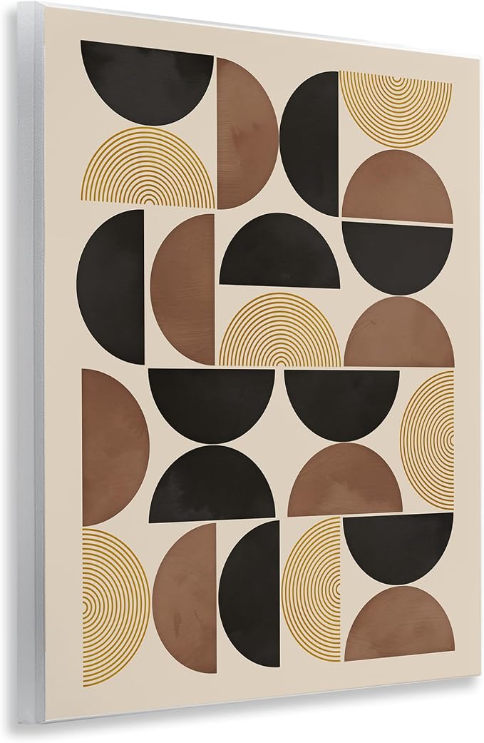 Stupell Industries Midcentury Beige Shapes Wall Plaque Art Design by Nina Blue, 11 x 14