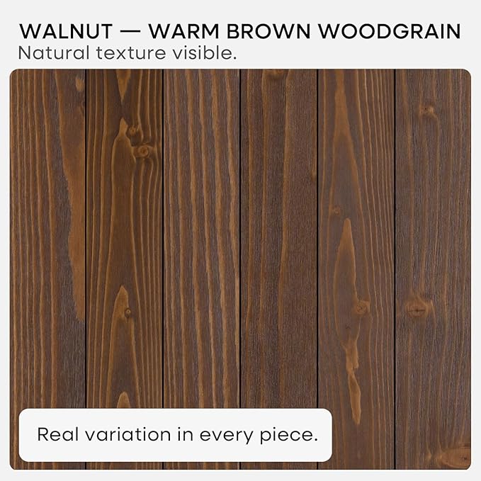 Homeforia Classic Walnut 12 inch Floating Shelf, High End Solid Real Wood Small 12inch Floating Shelves for Wall Mounted, 12in Floating Shelves, Heavy Duty Bracket, 12 X 6.5 X 1.75 inches, Set of 4