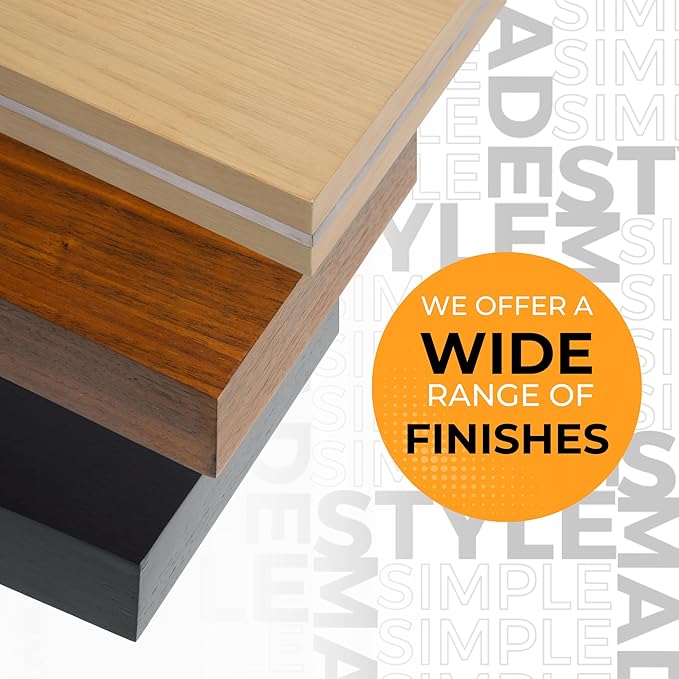 HÜNGSMART 60 Inch Wooden Floating Shelf – Supports 300lbs - Engineered Wood 5 Foot Long –Walnut Finish with Stainless Steel Insert– Includes Laser Welded Precision Wall Bracket (60 x 11 13/16 inches)