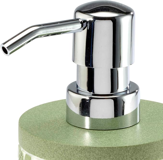 Avanti Linens - Bath Set, 2pc Countertop Accessories, Resin Toothbrush Holder & Lotion Pump (Stratford Collection, Green)