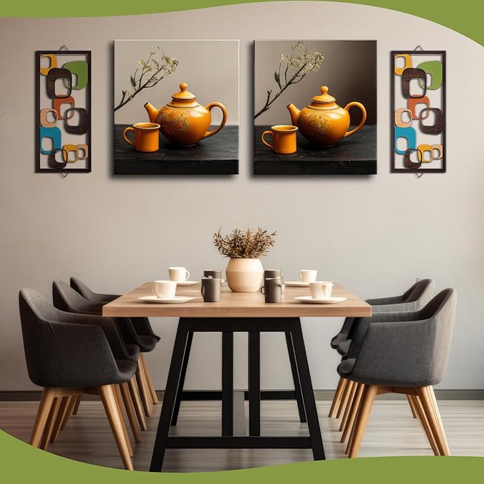 CroBlissful 2 Pcs Mid Century Wall Art Mid Century Modern Decor Elegance Wall Accents Wood Abstract Decor Geometric Panels for Interior Panel Wood Art for Home Living Room