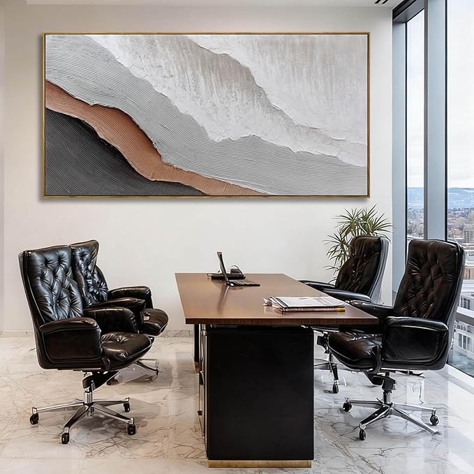 SOUGUAN Beach Canvas Wall Art Modern Artwork Simple Decorative Painting 29"x58" Large Pictures for Bedroom Office Decorations