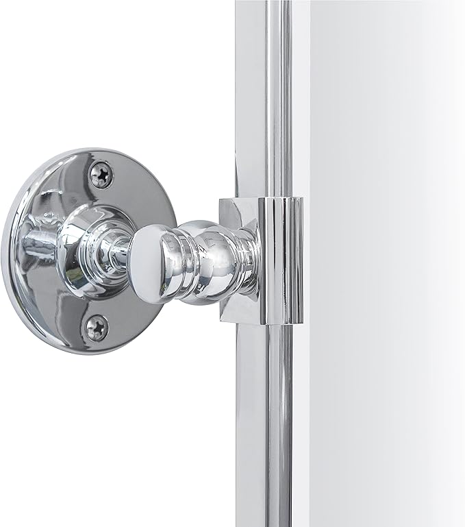 TEHOME Pivot Mirror Chrome Tilt Bathroom Vanity Mirror Large Metal Framed Rectangle Tilting Beveled Vanity Mirrors for Wall, Vertical Hanging, Overall 34.14 x 40 inches (Mirrror 30 x 40 inches)