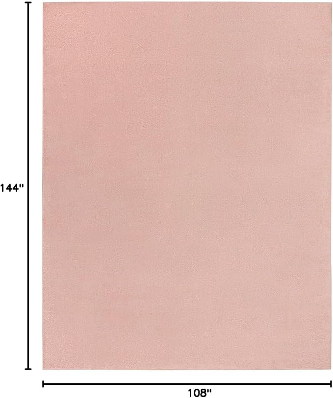 Nourison Home Nourison Essentials Pink 9' x 12' Area Rug - Easy Clean, Non Shedding, Bed Room, Living Room, Dining Room, Kitchen (9' x 12')