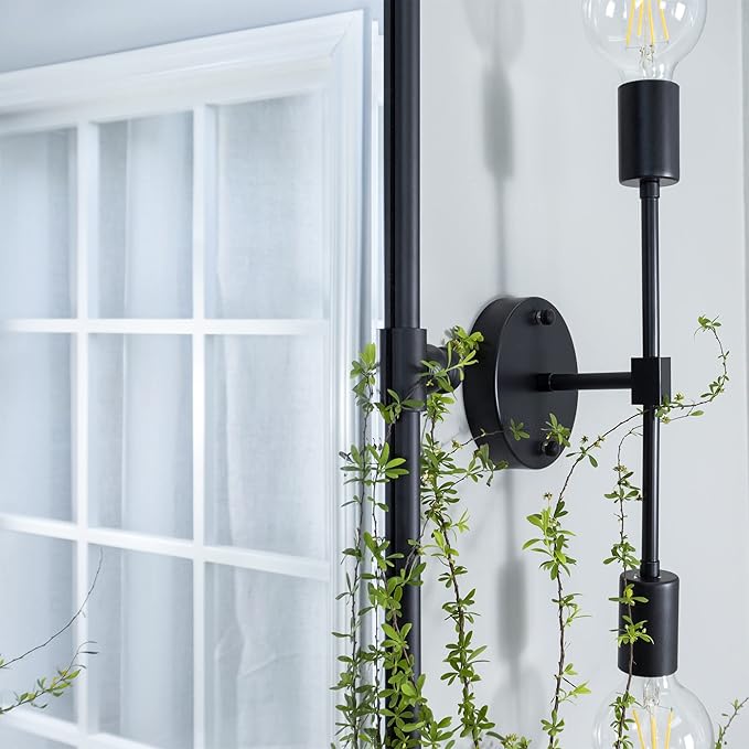 TEHOME Horizontal Pivot Mirror Black Tilt Mirror for Bathroom Beveled Metal Framed Pivoting Rectangle Bathroom Mirror, Overall 38.91x 23 inches (Mirrror 35 x 23 inches)
