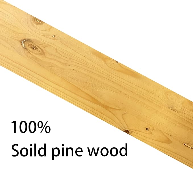 HDDFER Industrial Pipe Wall Shelves - 36" Rustic Natural Oak Solid Wood Shelf, 9.85" Deep Industrial Pipe Floating Shelving for Farmhouse Rustic Decor, Sturdy Storage for Books/Plants/Toiletries