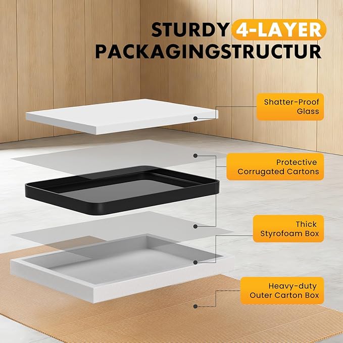 30"x 40" Black Bathroom Mirror for Sink, Rectangle Vanity Mirror for Wall, Over Sink, Farmhouse, Restroom, Anti-Rust, Modern Decorative, Horizontal or Vertical Hanging