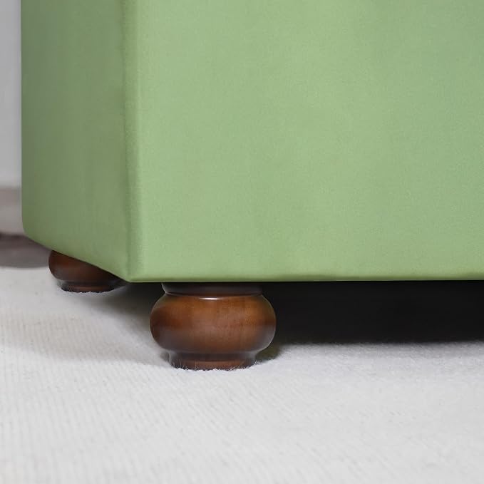 Furniture Legs, Wood Sofa Legs, Turned Couch Legs, MCM Round Furniture Feet for Dresser, Sideboard, Recliner, Coffee Table (Dark Brown, 2 inch)