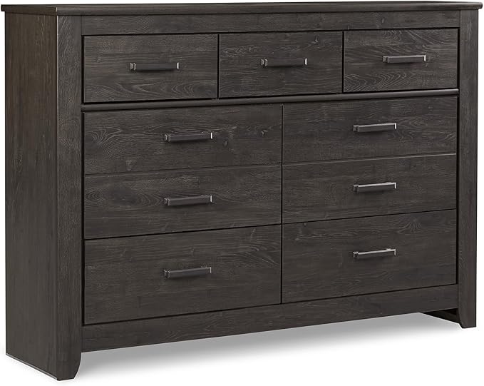 Signature Design by Ashley Brinxton Urban Contemporary 7 Drawer Dresser, Charcoal