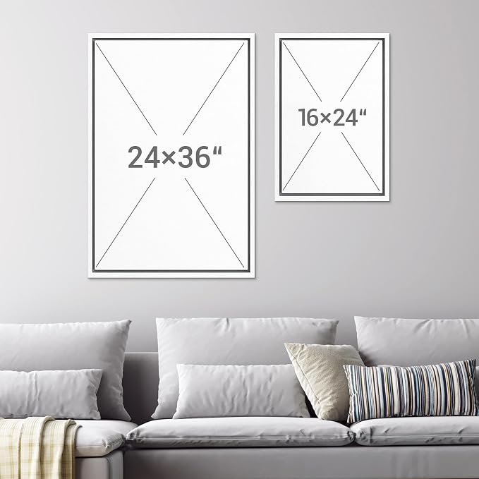 SIGNWIN Framed Canvas Print Wall Art Set Geometric Pastel Spiral Circles Shapes Abstract Illustrations Modern Art Decorative Nordic Chic Calm/Zen for Living Room, Bedroom, Office - 24"x36"x3 White