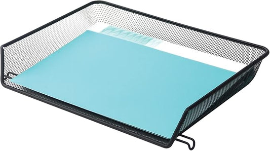 Brenton Studio™ Metro Mesh Self-Stacking Side-Loading Letter Tray, Black