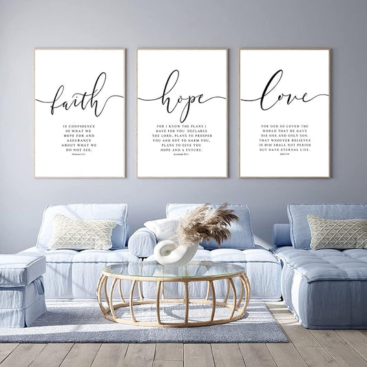 Bible Verses Wall Art Decor Scripture Canvas Wall Art Inspirational Bible Quote Wall Decor Scripture Posters Spiritual Christian Artwork Pictures Wall Painting for Living Room 12x16 Inch Unframed