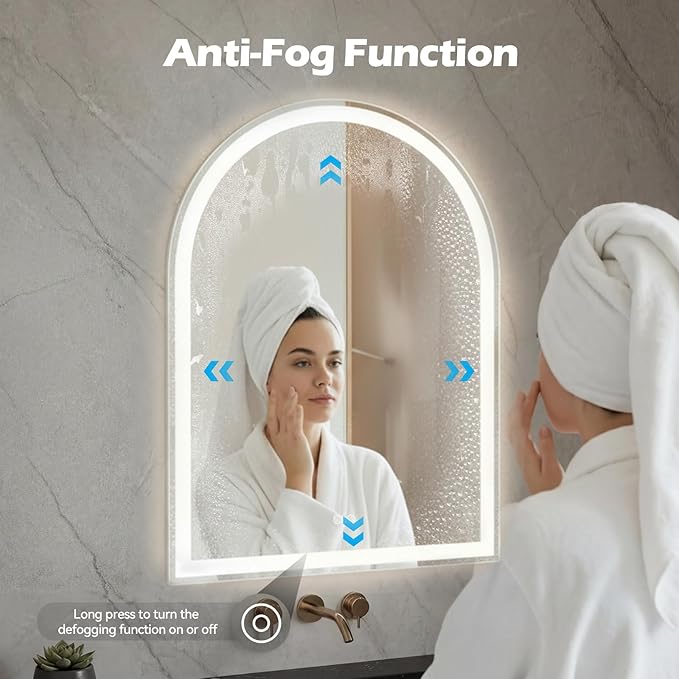NEWBULIG Wall Mirror, Bathroom Mirror for Over Sink, Matte Metal Framed Vanity Mirror, Wall Decor for Bedroom, Tempered Glass
