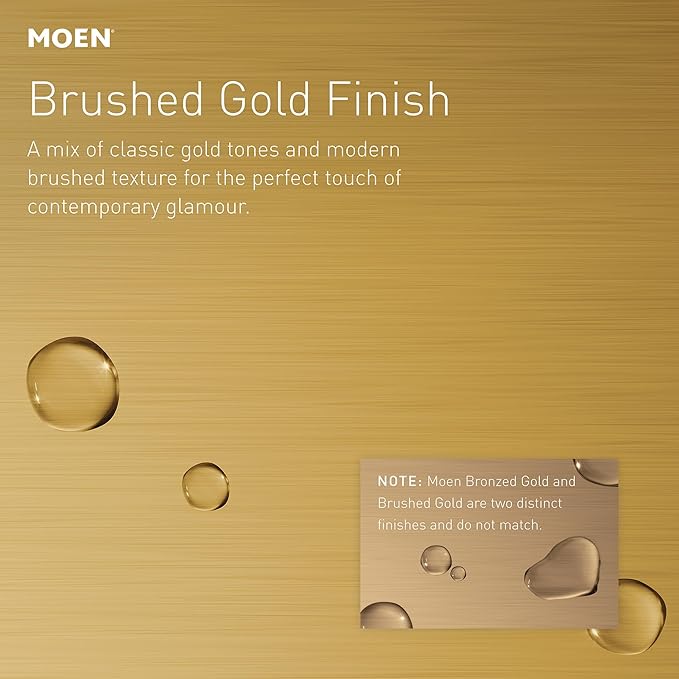 Moen Align Brushed Gold 24-Inch Modern Single -Towel Bar, YB0424BG