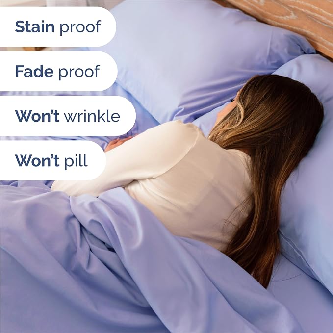 Split King Size 5 Piece Sheet Set - Comfy Breathable & Cooling Sheets - Hotel Luxury Bed Sheets for Women & Men - Deep Pockets, Easy-Fit, Soft & Wrinkle Free Sheets - Lavender Oeko-Tex Bed Sheet Set