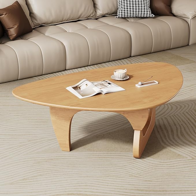 Mid Century Modern Coffee Table - Wooden Coffee Table for Living Room,Center Table Suitable for Bedroom Living Room Reception Office Tables (Wood, Large 45 * 29 * 16in)