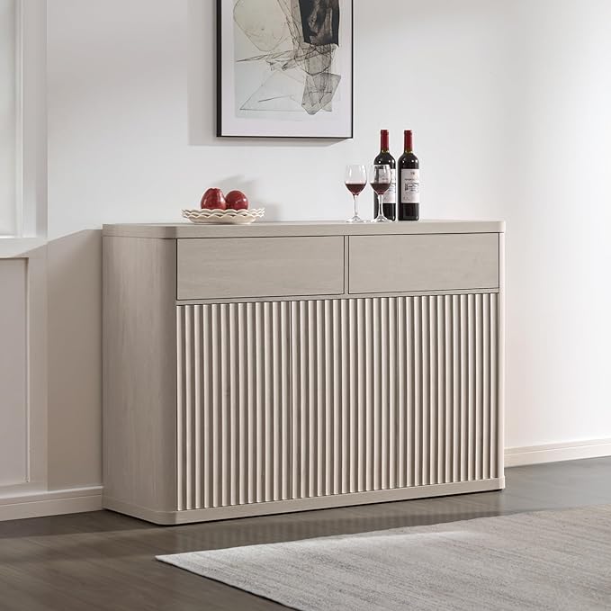 SICOTAS Buffet Cabinet with Storage - Storage Cabinet Sideboard with Doors & Shelves Accent Credenza Buffet Table with 2 Drawer Buffets & Sideboards for Living Room Dining Room Kitchen Entryway